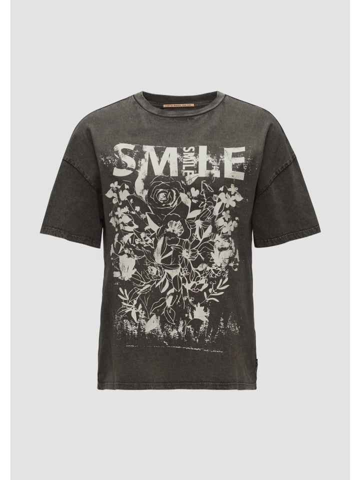 

QS Футболка цвета 96D0_антрацит, Черный, QS Футболка цвета 96D0_антрацит