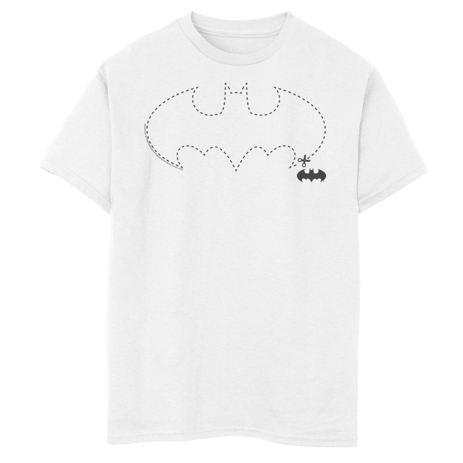 

Футболка с логотипом DC Fandome Batman Cut Here для мальчиков 8–20 лет DC Comics, белый
