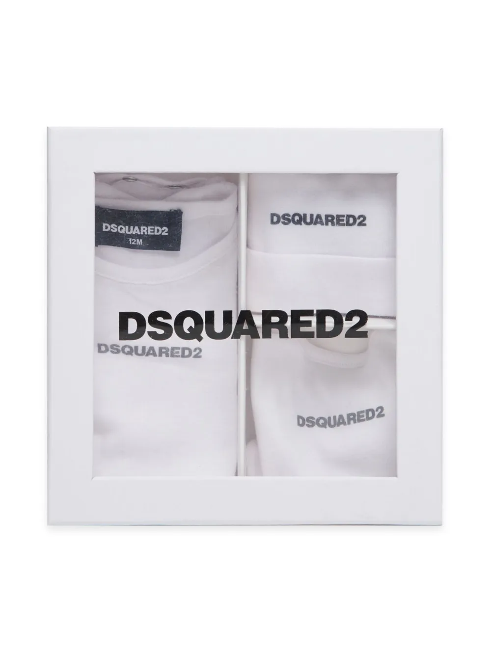 Комплект из комбинезона, шапки и нагрудника DSQUARED2 KIDS, белый — фото 4