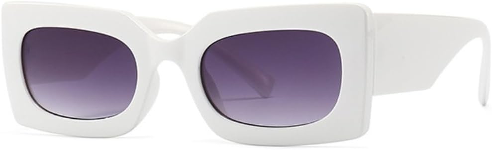 

Ретро прямоугольные солнцезащитные очки-гелевые оранжево-зеленого цвета для женщин, модные градиентные очки с защитой от УФ-излучения для мужчин VVTWSSW, White Gray Gradient