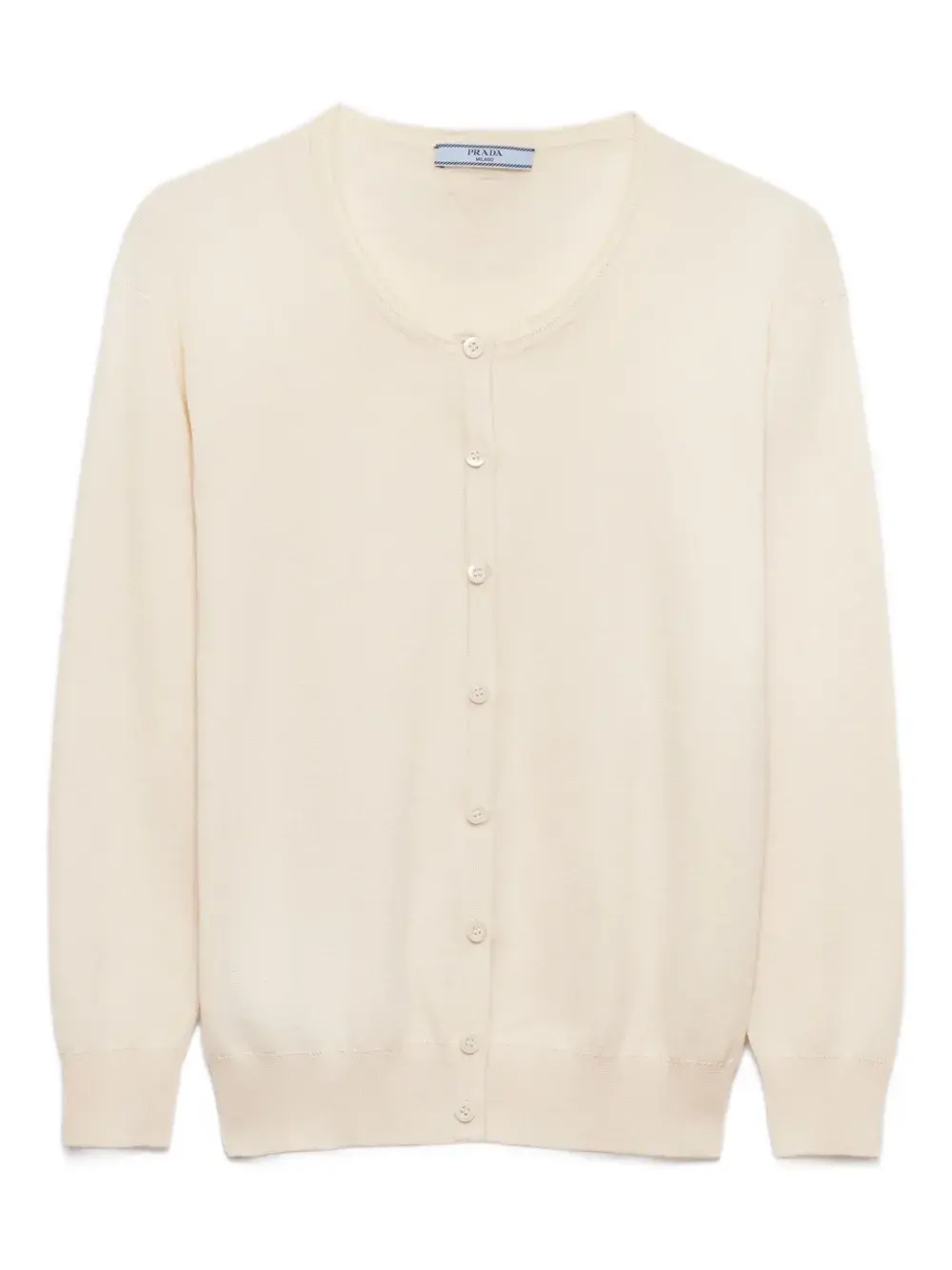 

Кардиган с длинными рукавами и пуговицами Prada, нейтральный