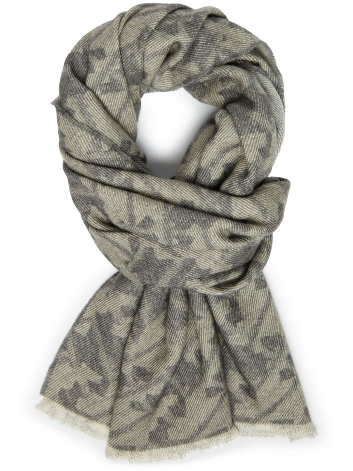 

Шерстяной шарф в ломаную клетку Boggi Milano, серый