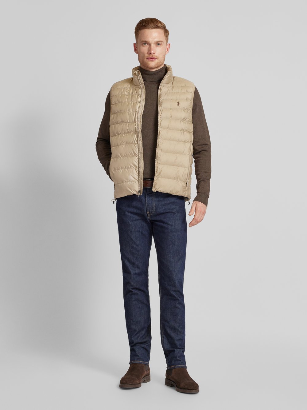 

Стеганый жилет с вышитым логотипом модель «TERRA» Polo Ralph Lauren, хаки