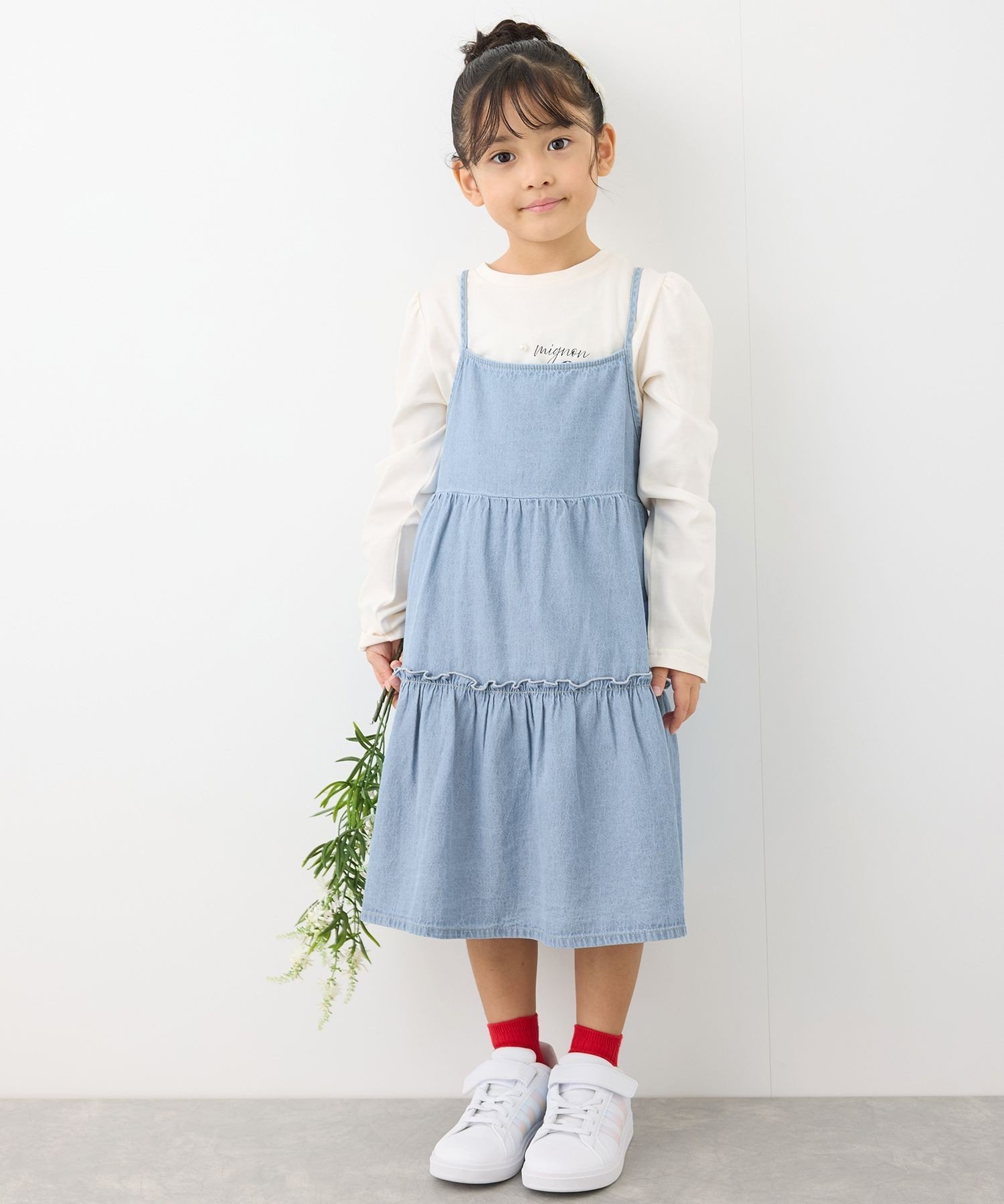 Многоярусное джинсовое платье ROPE' PICNIC KIDS, Saxophone (48)