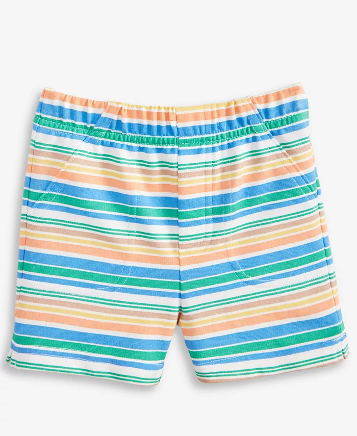 

Шорты для мальчиков Baby Boys в полоску из французского велюра First Impressions, белый