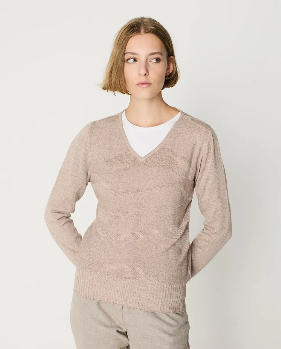 

Женский джемпер с органической текстурой спереди Escorpion, коричневый