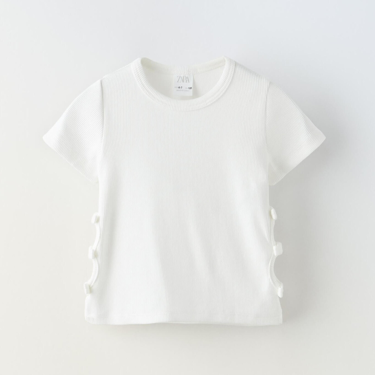 

Футболка Zara Summer Camp Cut-out Bows, белый