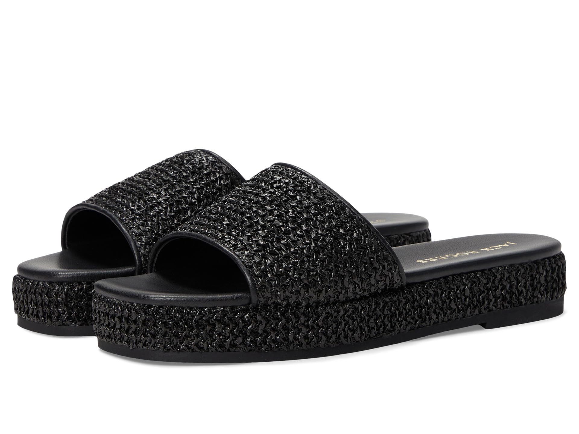 Сандалии Jack Rogers Bay Flatform Sandal - Raffia, черный