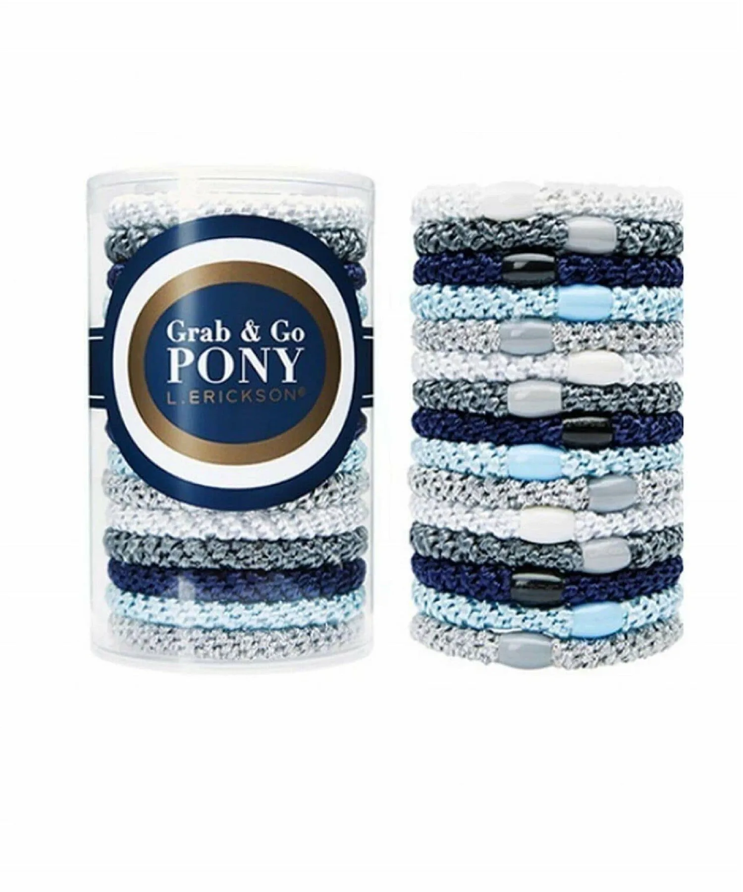 Французская резинка для волос Luex, набор из 15 штук Royal Flash, stonewash