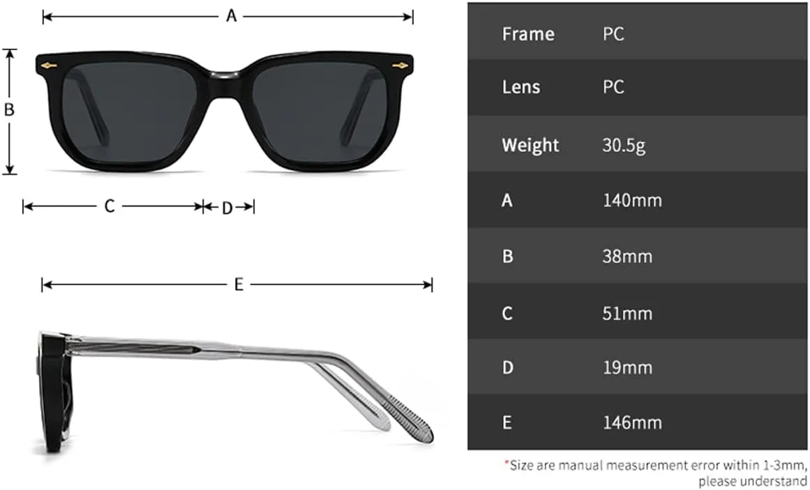 

Квадратные солнцезащитные очки для женщин и мужчин с защитой от УФ-излучения UV400, многоугольная оправа из поликарбоната, дужки из ацетата LIGOES, Black