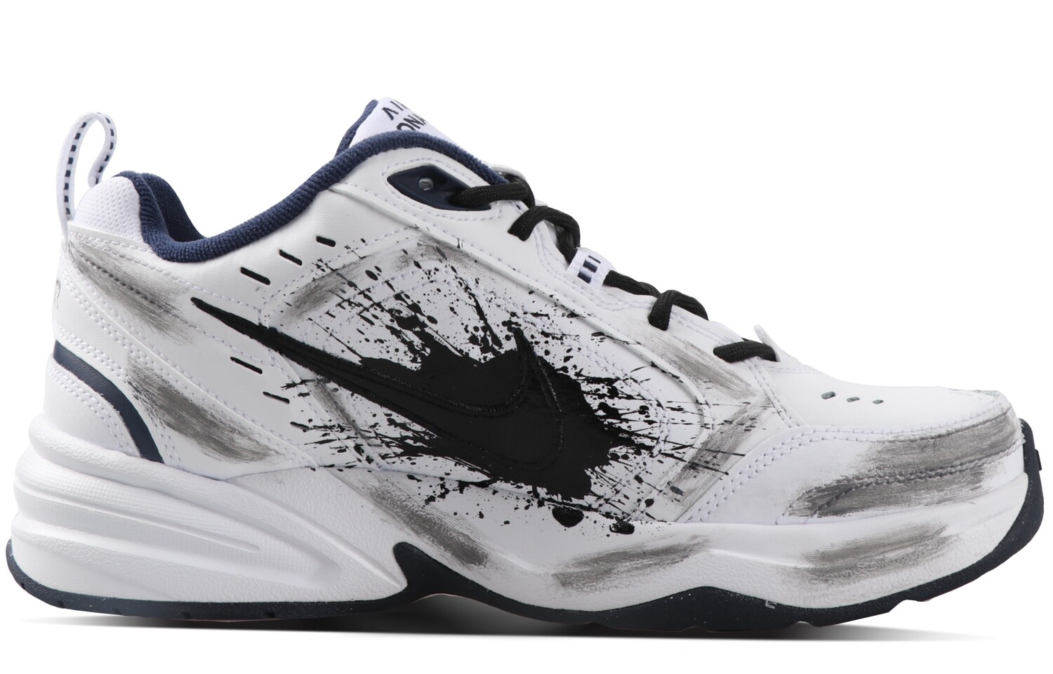 

Кроссовки Nike Air Monarch 4 Chunky Sneakers Unisex Low-top Black, White, Gray, Blue, темно-серый