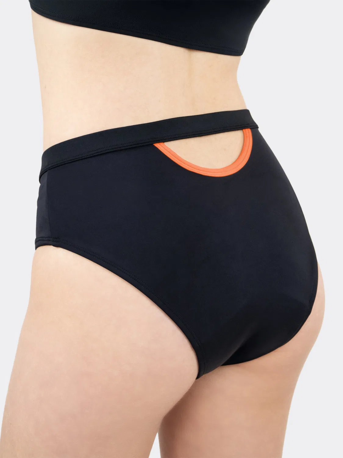 Бикини Mylily Teens Perioden Bikini Hose mit Cut Out | Schwarz в черном цвете — фото 2