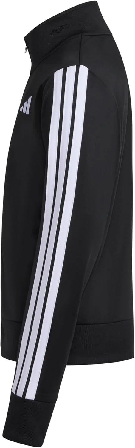Детская куртка с молнией, трикотажная, adidas, Black — фото 3