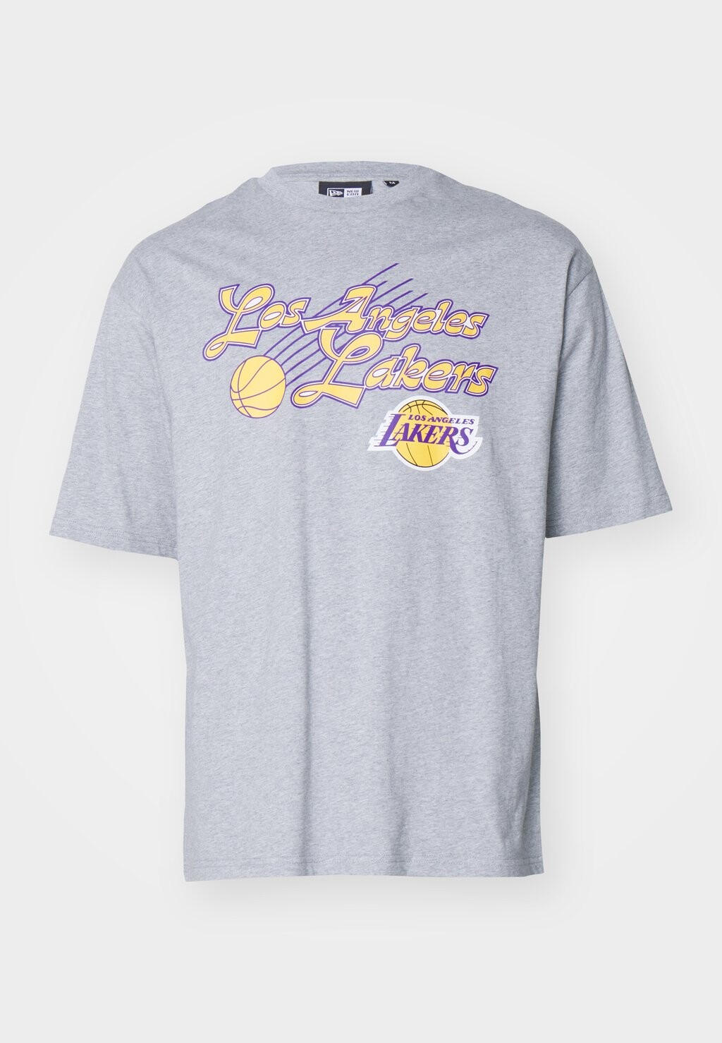 

Принт на футболке NBA LOS ANGELES LAKERS SCRIPT TEE New Era, серый