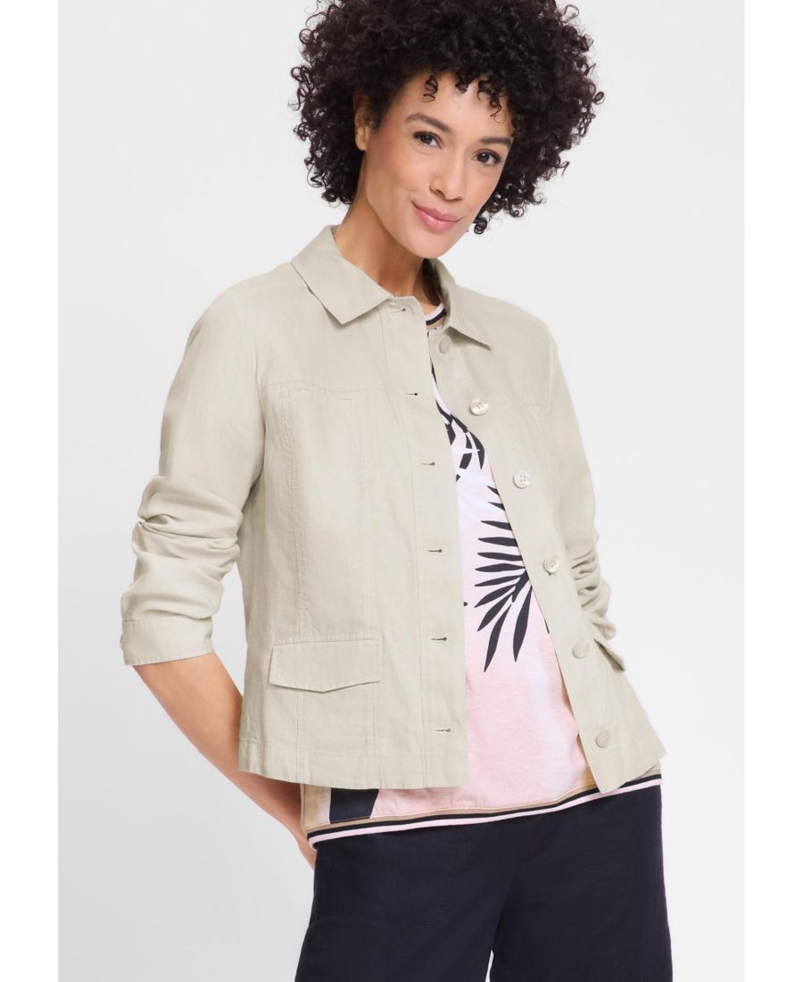 

Женская куртка из льняной смеси Olsen, Canvas beige