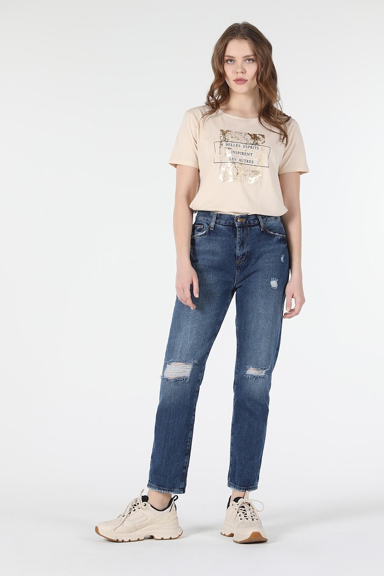 

Джинсы-Бойфренды с потертым эффектом Colin'S, синий