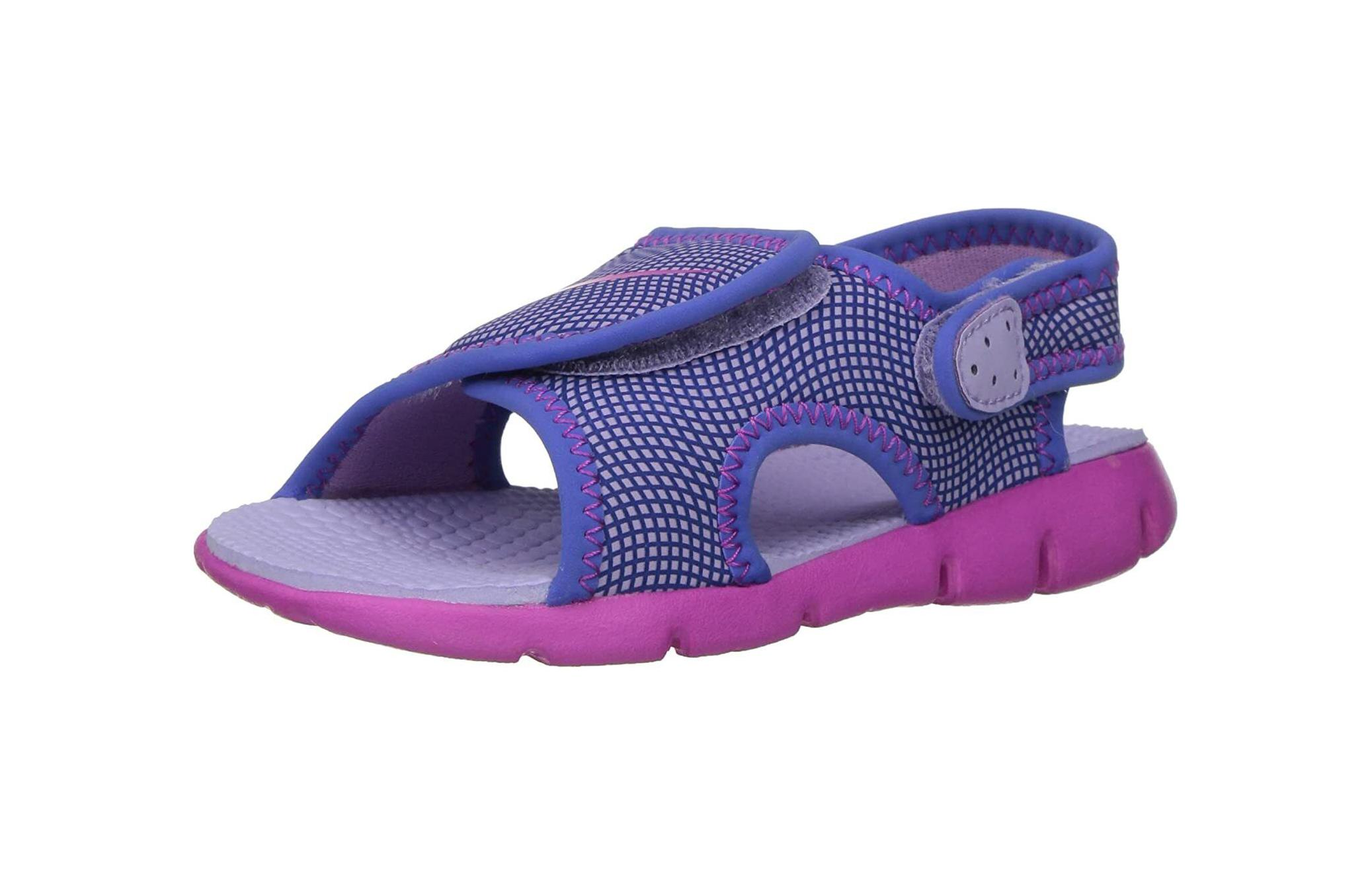 Nike Sunray Adjust 4 Амортизирующие и дышащие низкие кроссовки для малышей Фуксия — фото 2