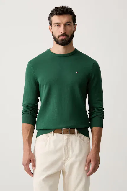 Свитер с полосами Tommy Hilfiger, зеленый