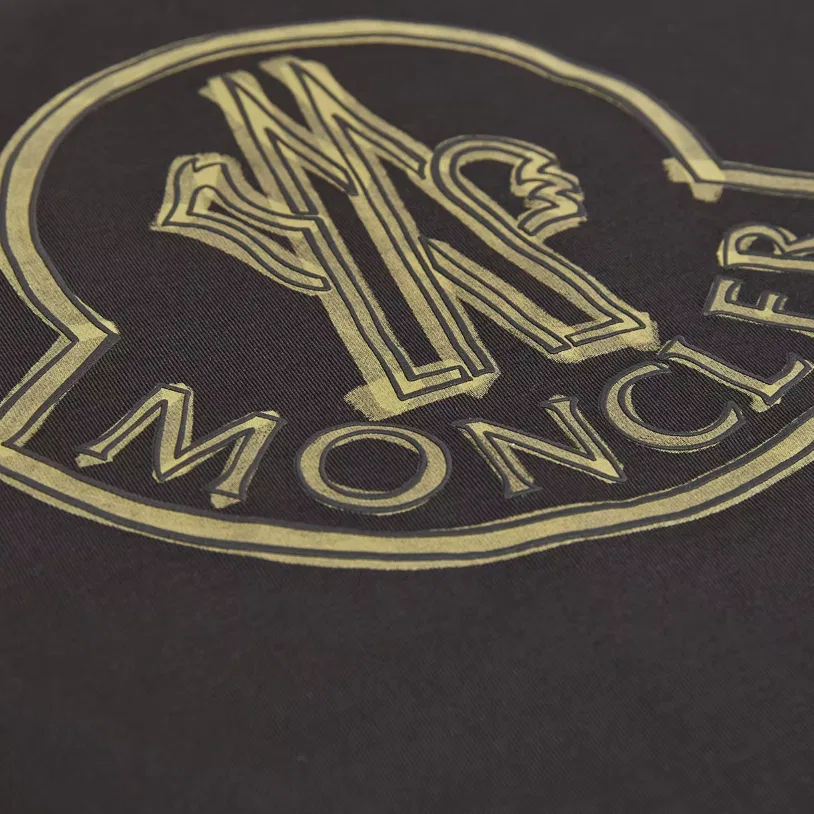 Футболка Scribble Logo из хлопка, детская Moncler, Black — фото 3