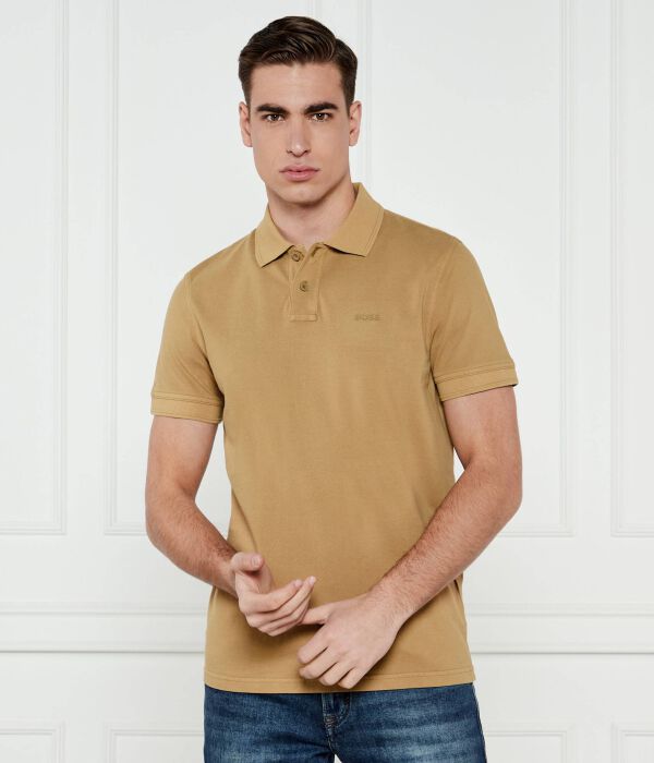 

Поло Boss Orange Prime Regular Fit, бежевый