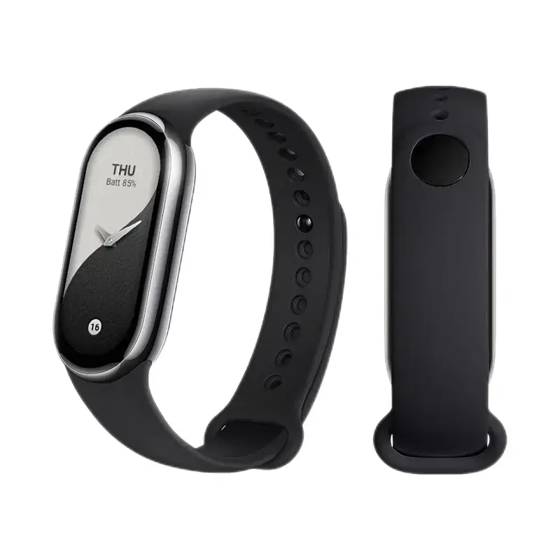 

CHENSONG Часы Strap Xiaomi Compatibility Silicone Material 150 240mm, [ Bright Black+China Red ]Official Original Strap★ Silicone Strap