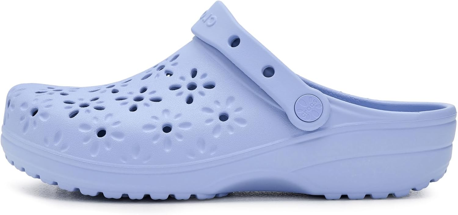 Унисекс сабо Crocs Classic с цветочным принтом, синий — фото 4