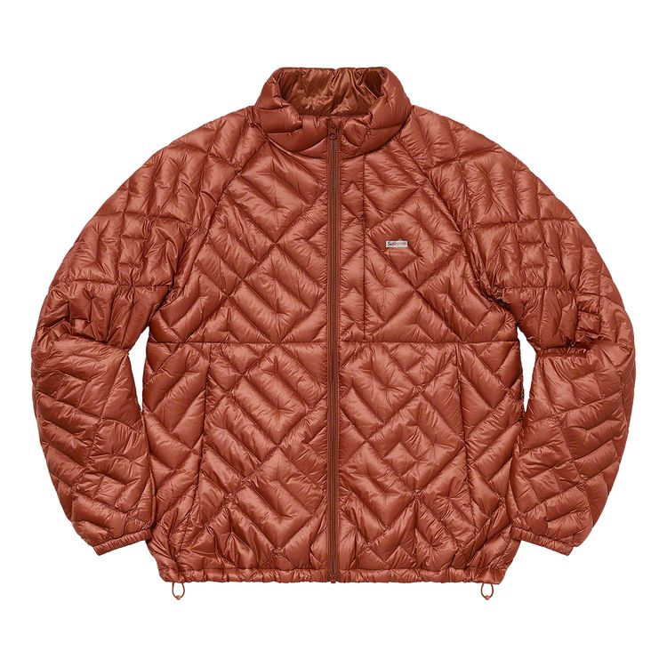 

Куртка Supreme Spellout Quilted Lightweight Down Jacket 'Rust', оранжевый