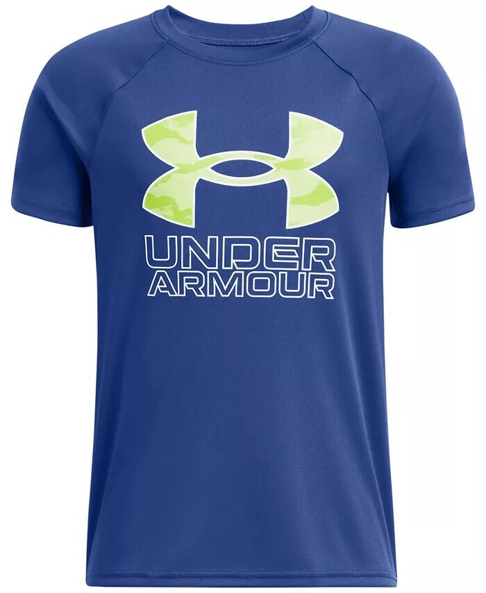 

Футболка с короткими рукавами и графическим принтом Big Boys Tech Hybrid Print Logo Under Armour, синий