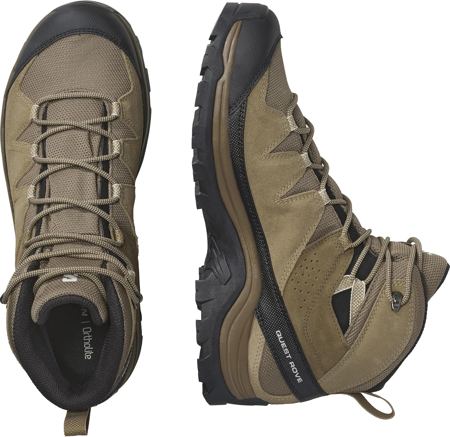 Кроссовки для трейлраннинга Salomon Men's Quest Rove Gore-Tex, Kangaroo/Kelp/Black — фото 4