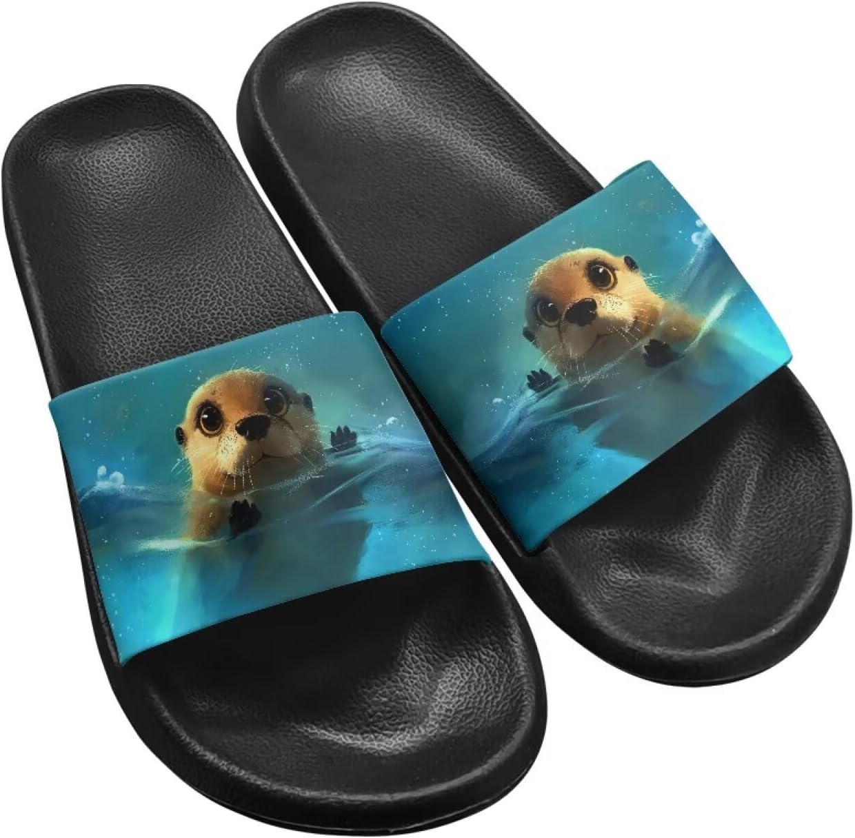 

Hechitok слайды и шлепанцы для женщин и мужчин, бассейновые сандалии Clouds, противоскользящая обувь для ванной и душа, 3d Otter