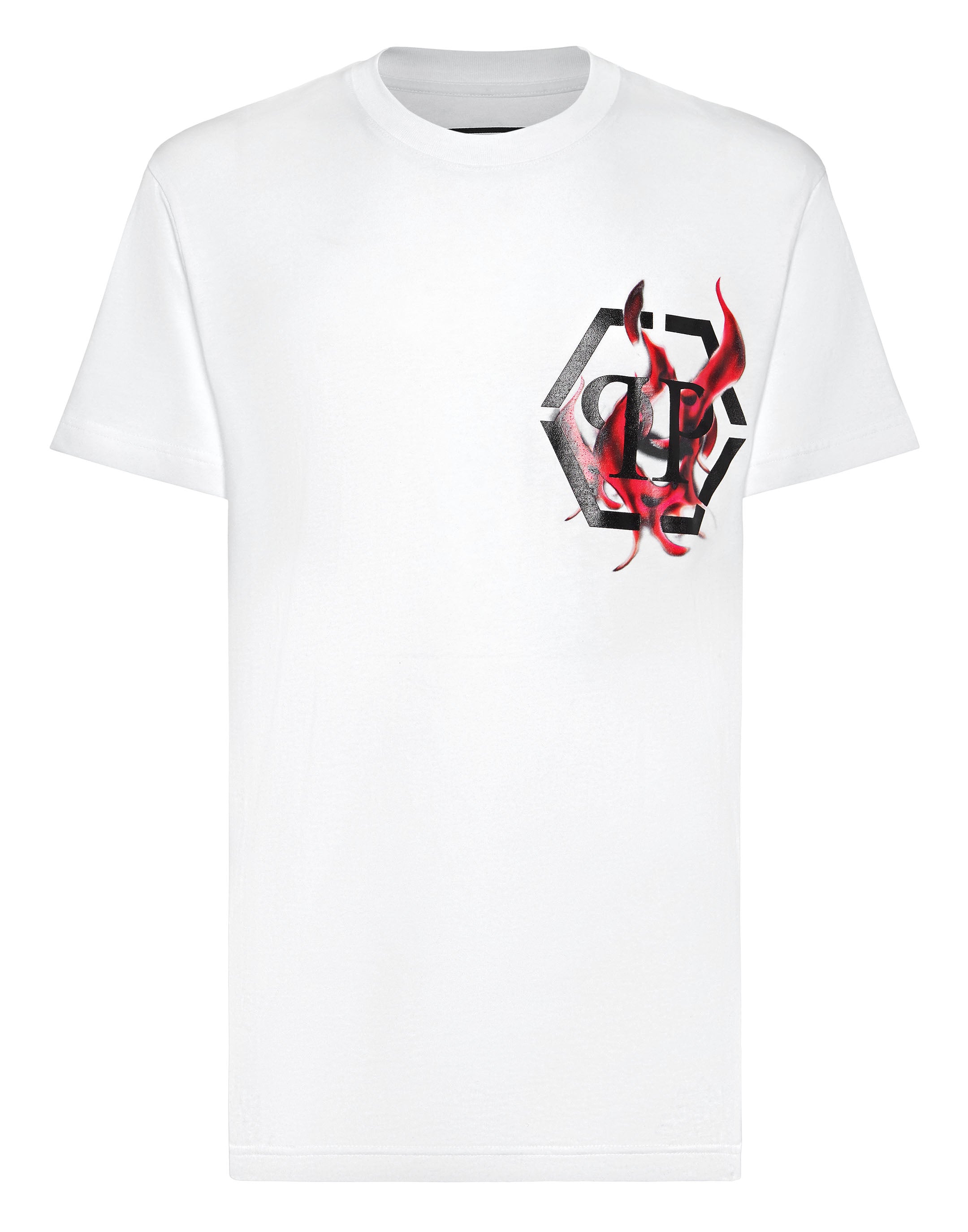 

Футболка с круглым вырезом SS Flame Logos PHILIPP PLEIN, белый