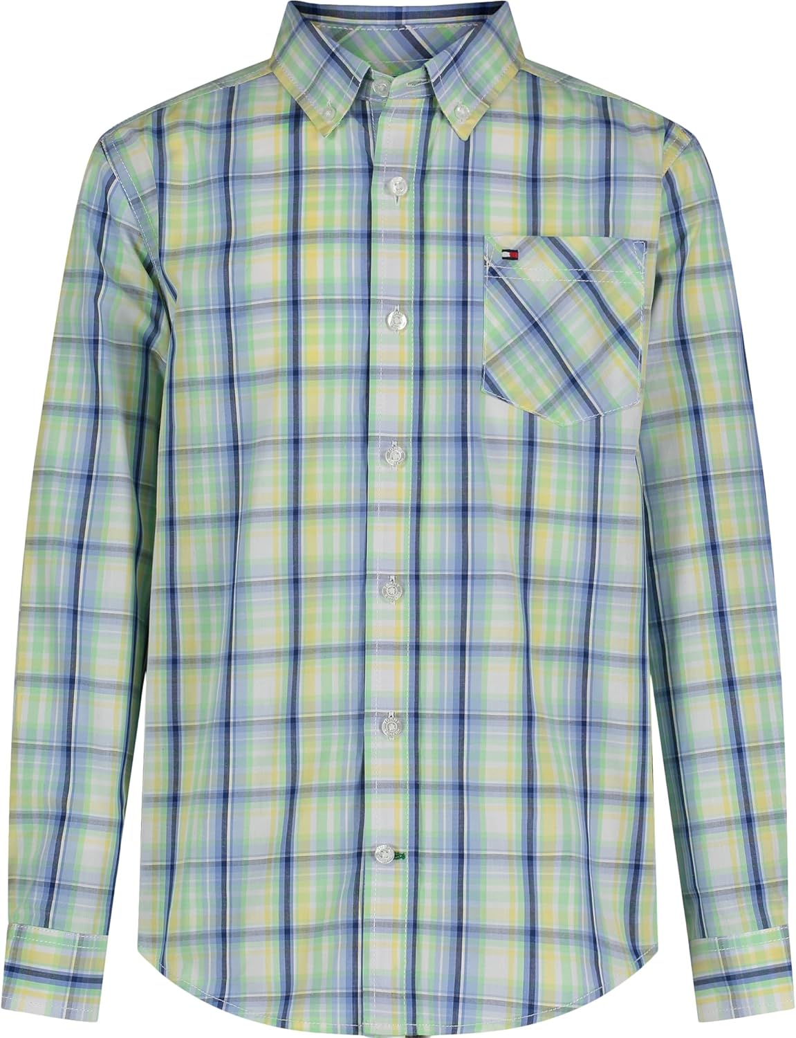 

Рубашка Tommy Hilfiger для мальчиков с длинным рукавом, легкая и дышащая., Seaside Plaid