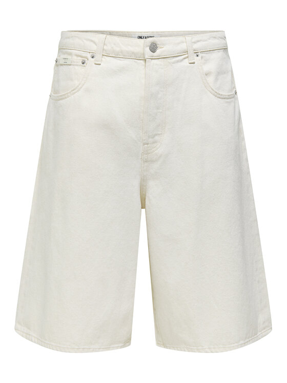 

Джинсовые шорты Balloon fit Carl 22034145 Only & Sons, экрю