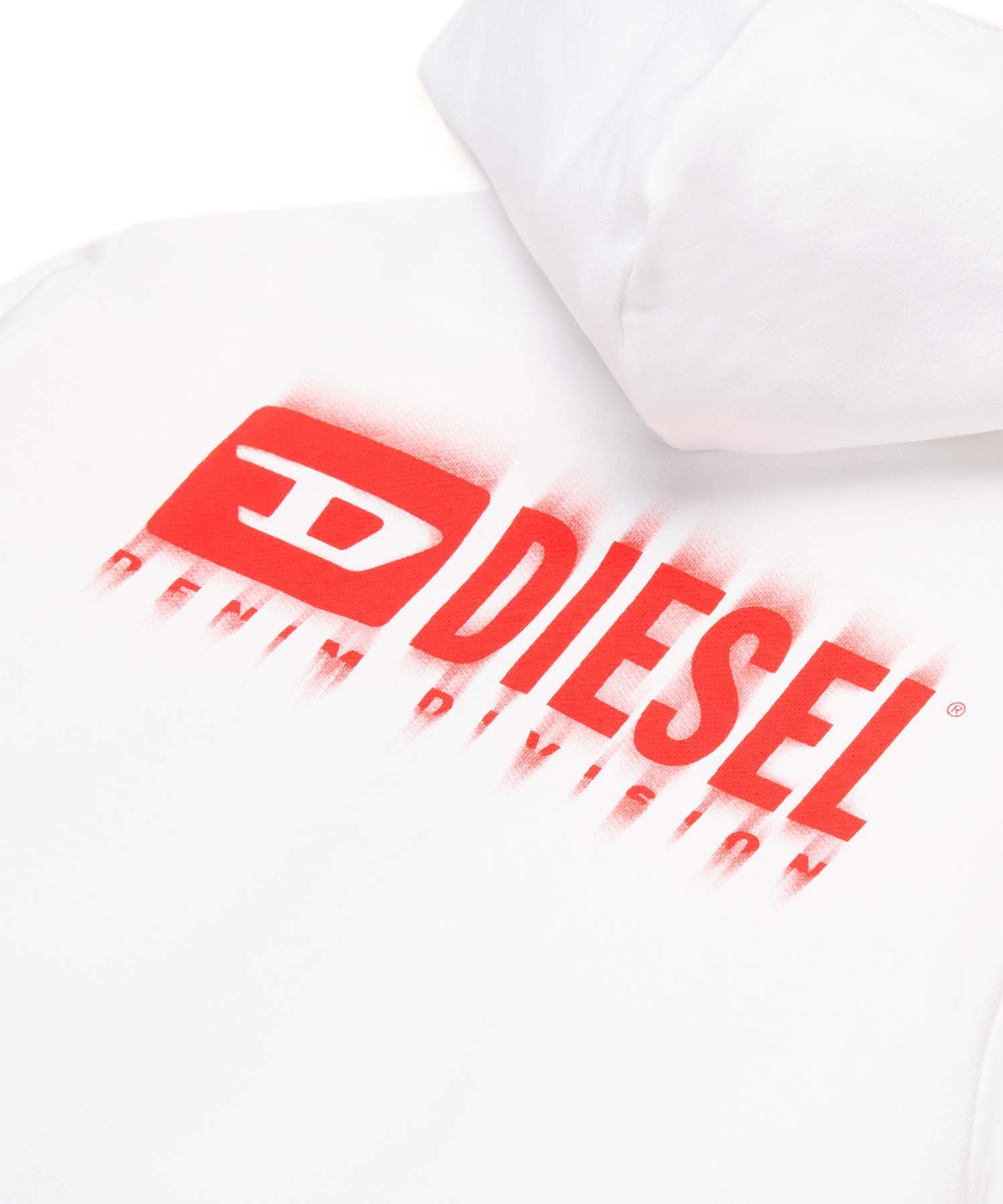 Детская и подростковая толстовка на молнии с логотипом бренда DIESEL, White — фото 4