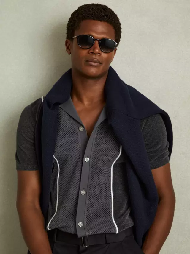 

Рубашка Reiss Meastro, цвет grey/black
