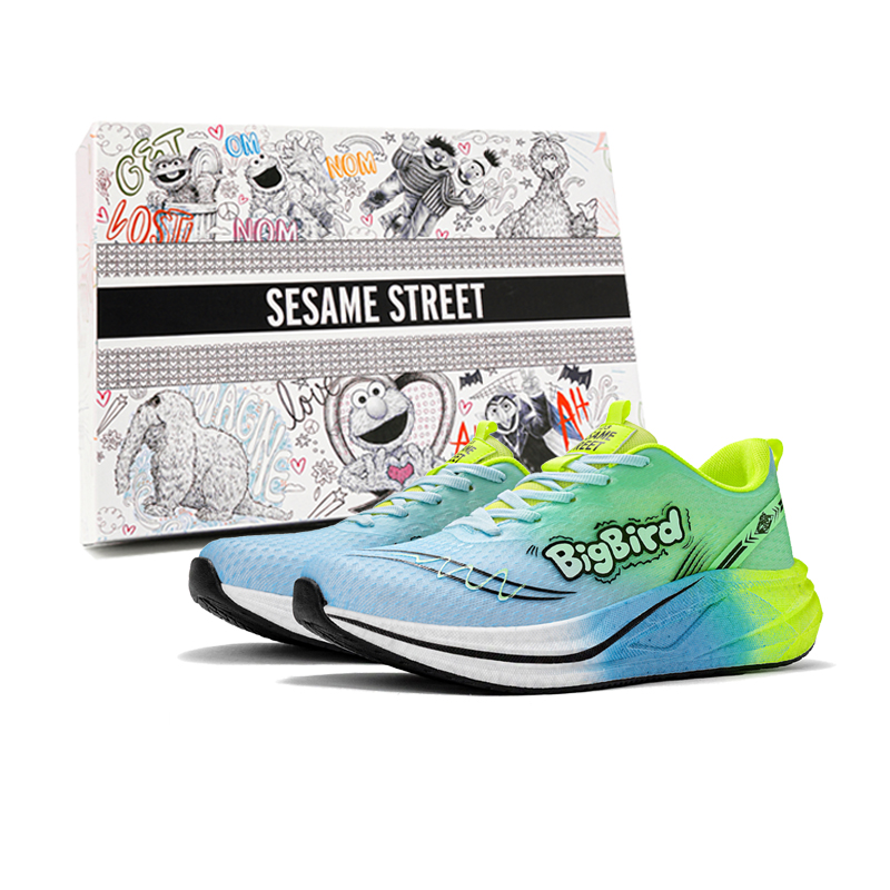 

SESAME STREET Амортизирующие противоскользящие износостойкие дышащие легкие низкие кеды для бега унисекс Green Light Forest Racing, цвет Green Light Forest Racing