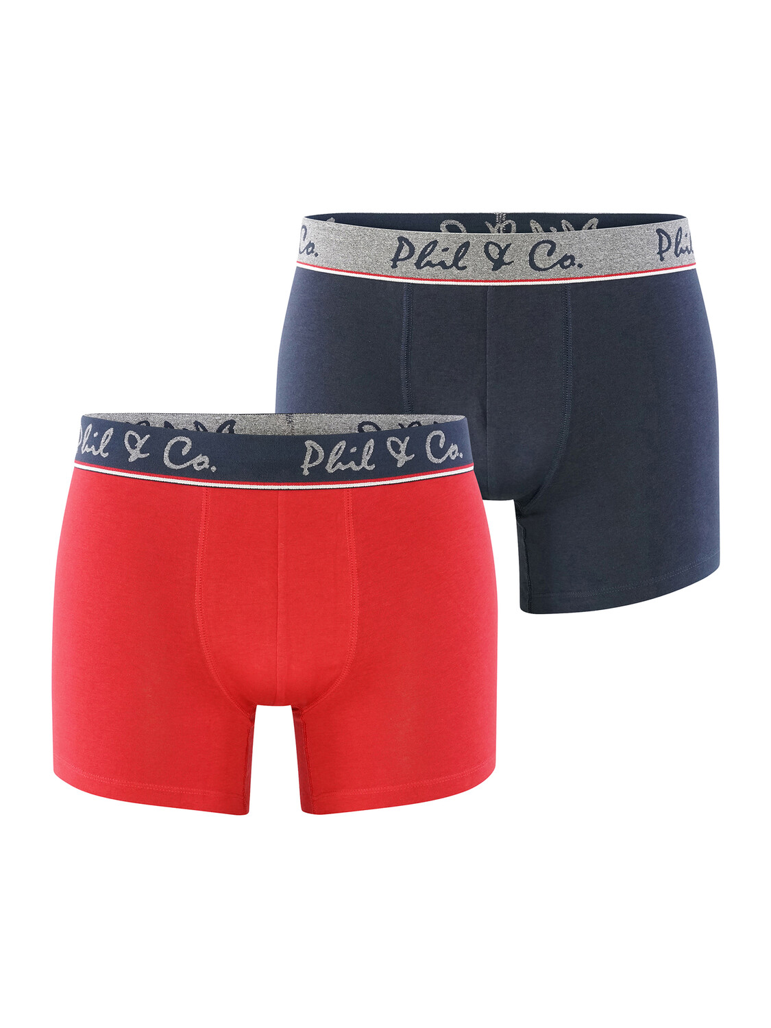 

Боксеры Phil & Co Berlin Retroshorts 2-Pack Jersey, цвет navy red