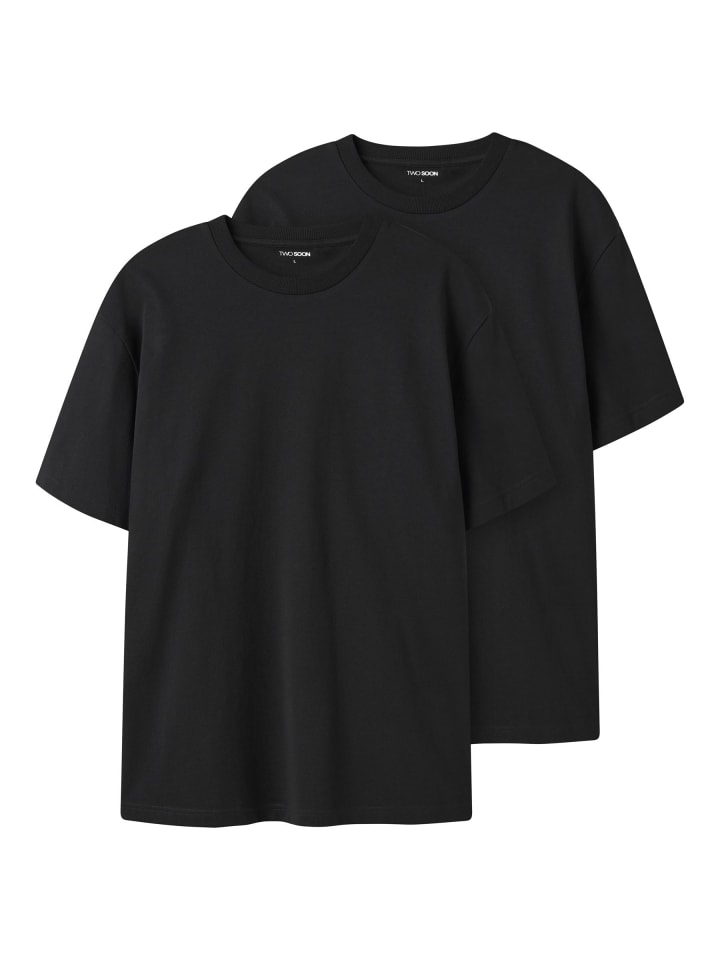 

TWO SOON Черная футболка, Черный, TWO SOON Черная футболка
