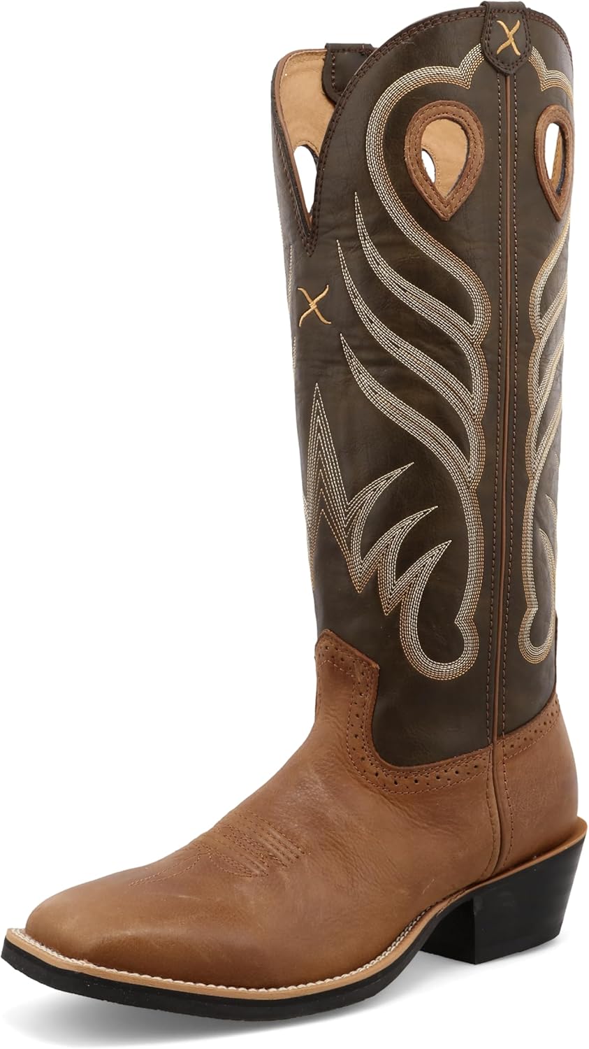 

Широкие ковбойские сапоги Twisted X Men's с квадратным носком, коричневый/оливковый/светло-коричневый