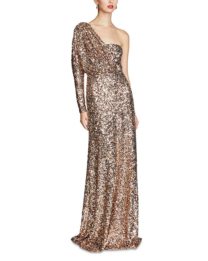 

Роскошное платье Ramona с пайетками HALSTON, золотой