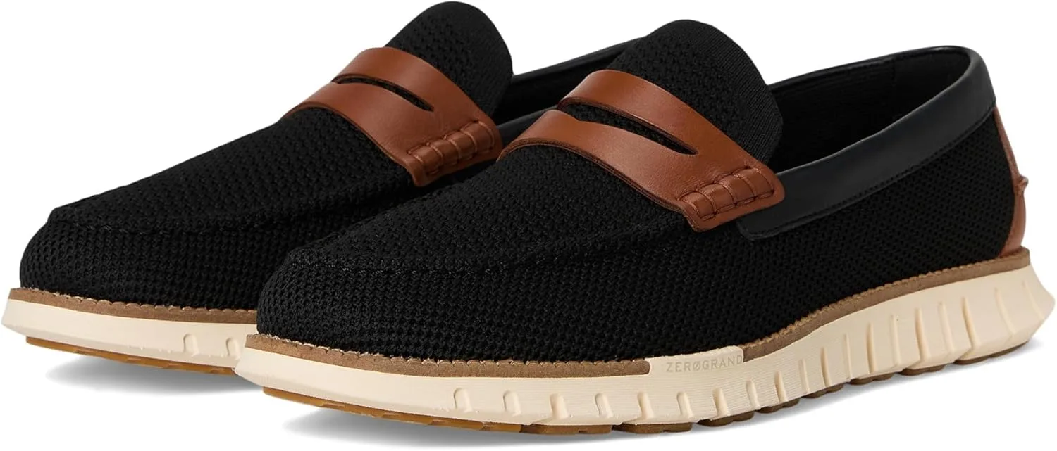 Лоферы Cole Haan Zerogrand Remastered Stitchlite, черный/светло-коричневый/слоновая кость