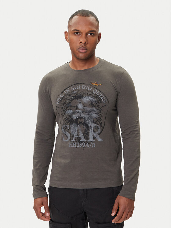 

Лонгслив regular fit 252TS2485UJ00708 Aeronautica Militare, серый