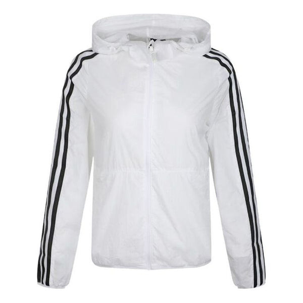 

Куртка ветровка с капюшоном белая Adidas, белый