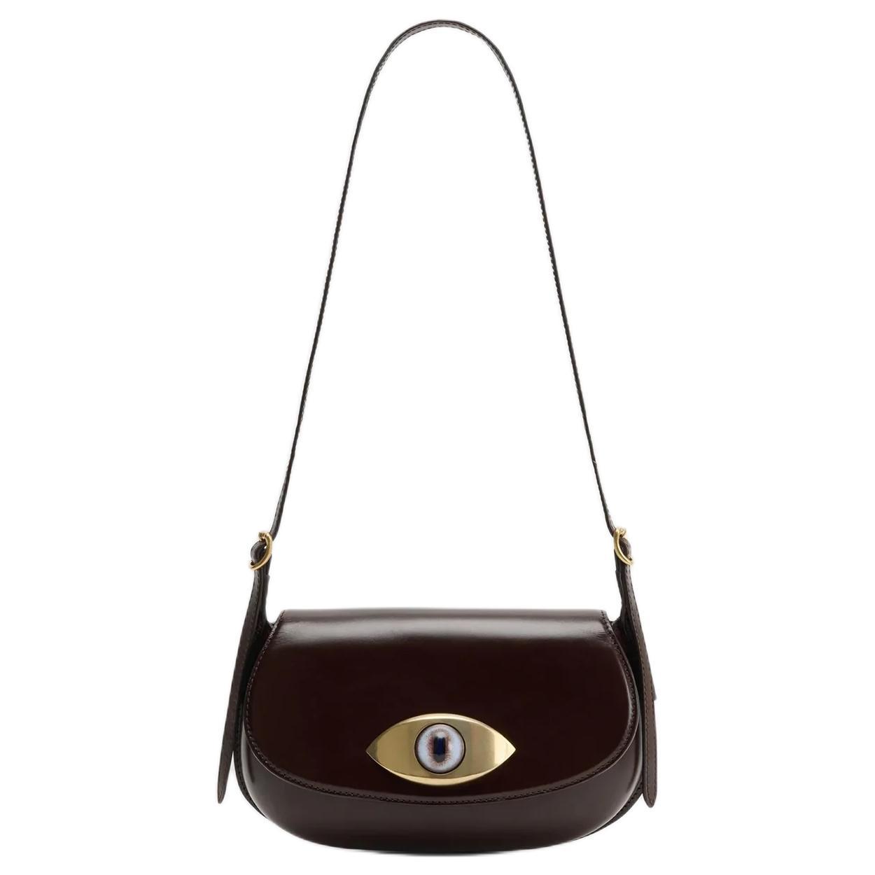 

Lemaire Кожаная сумка через плечо из коровьей кожи женская dark brown