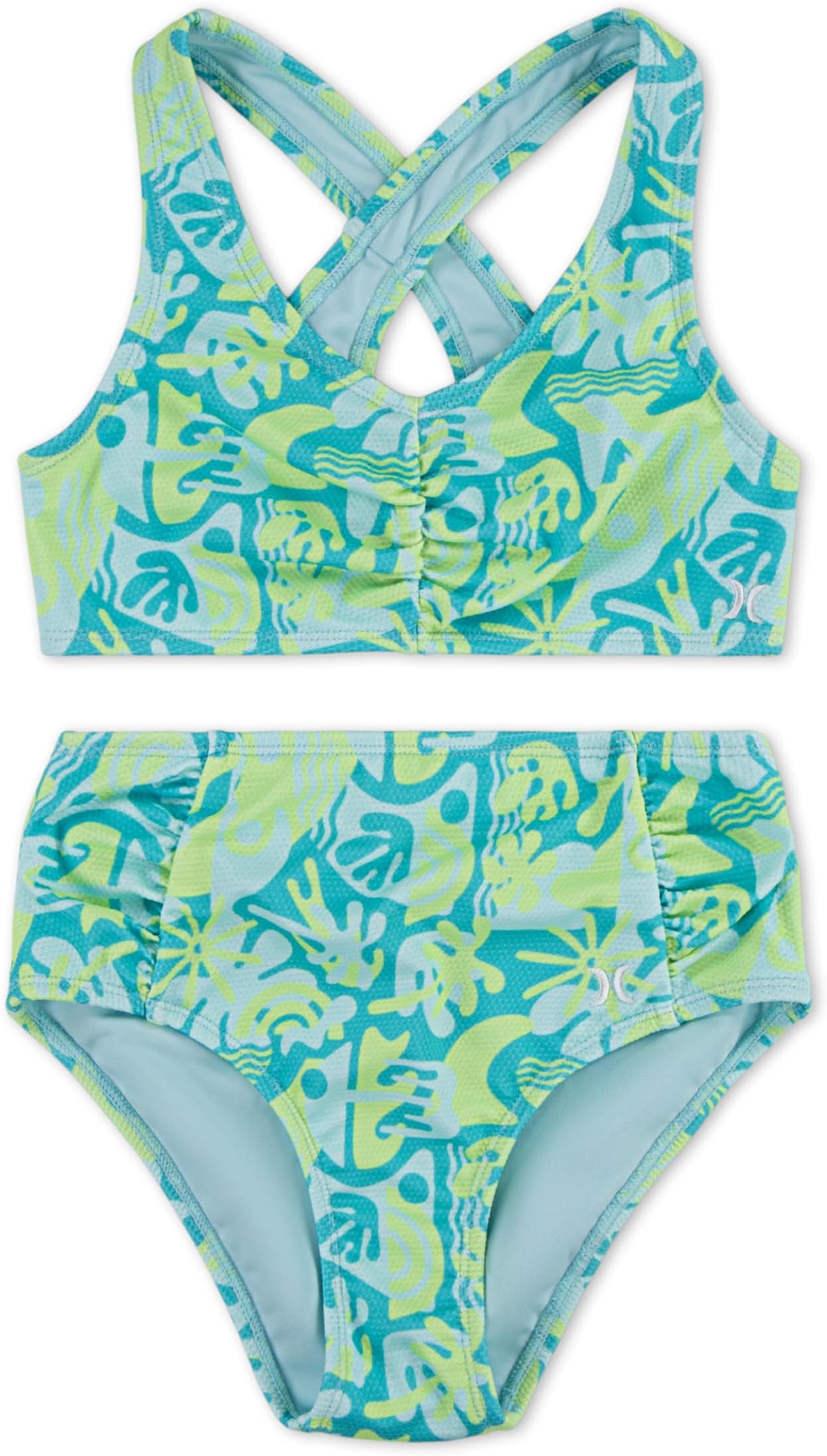 

Бикини с высокой талией Hurley Kids, Turquoise Waves