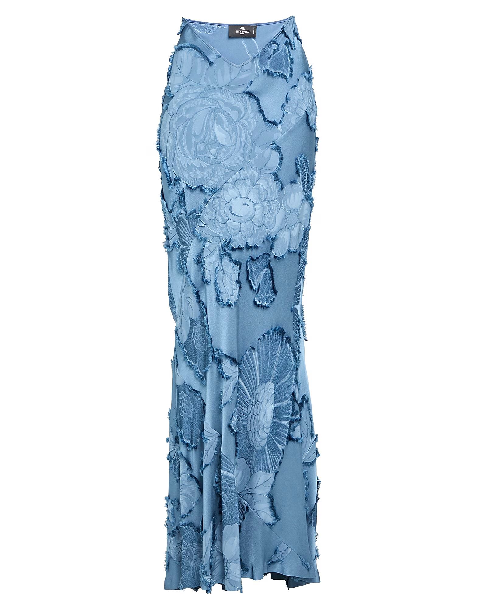 

Юбка макси Etro, серо-синий