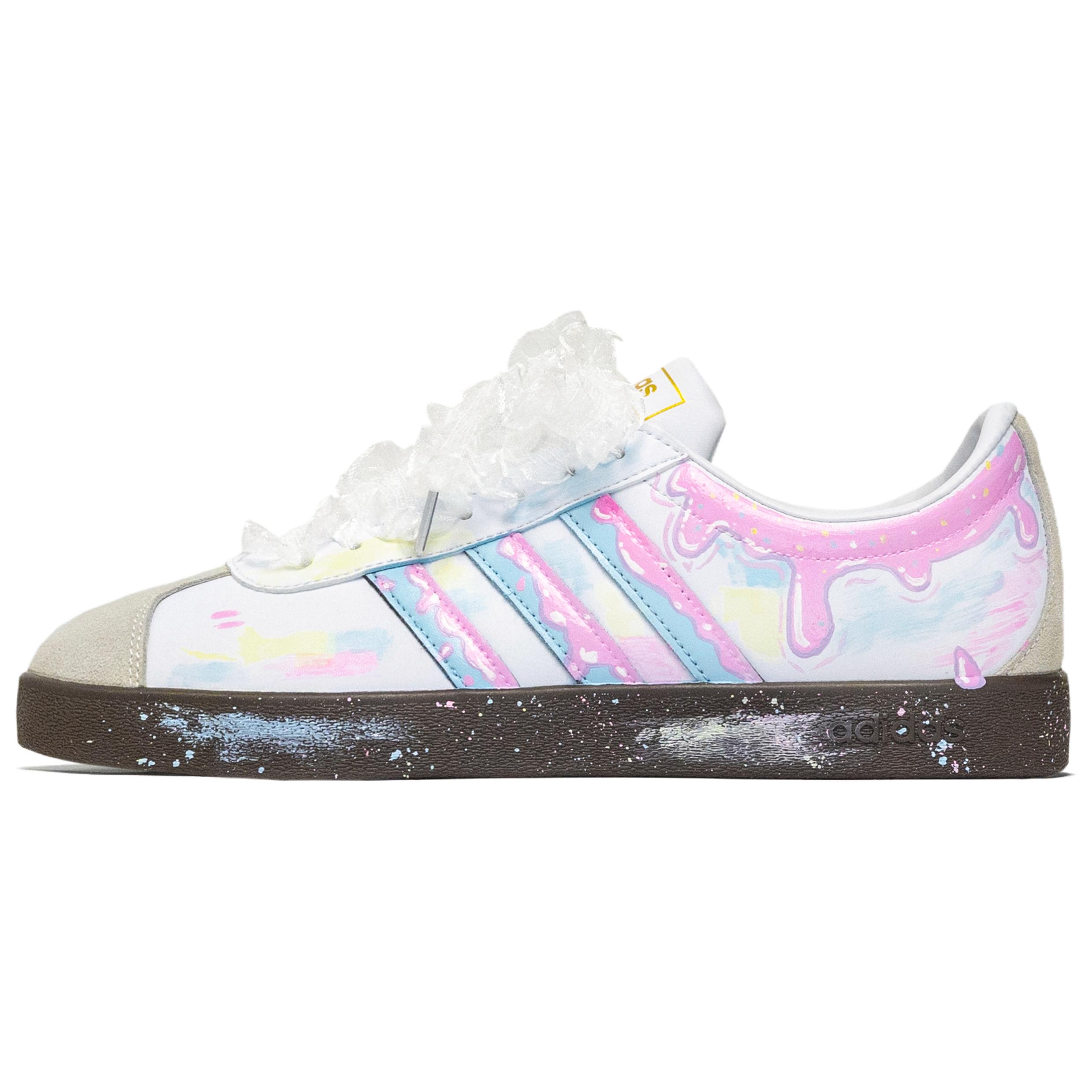 

Adidas Neo ВЛ Корт 2.0 Лоу Топ скейтборд обувь унисекс розовый синий, цвет Pink Blue