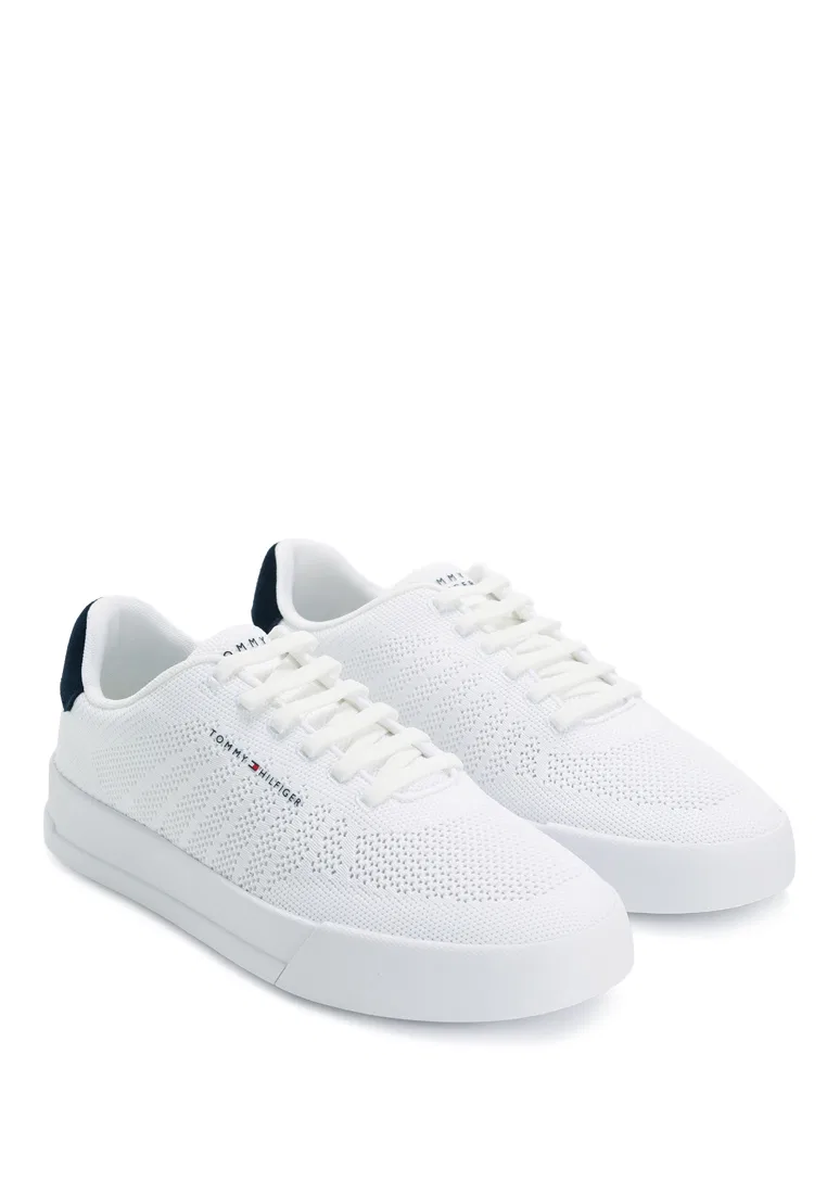 Кроссовки трикотажные Logo Knit Court, TH Mainline Tommy Hilfiger, белый/мультиколор — фото 2