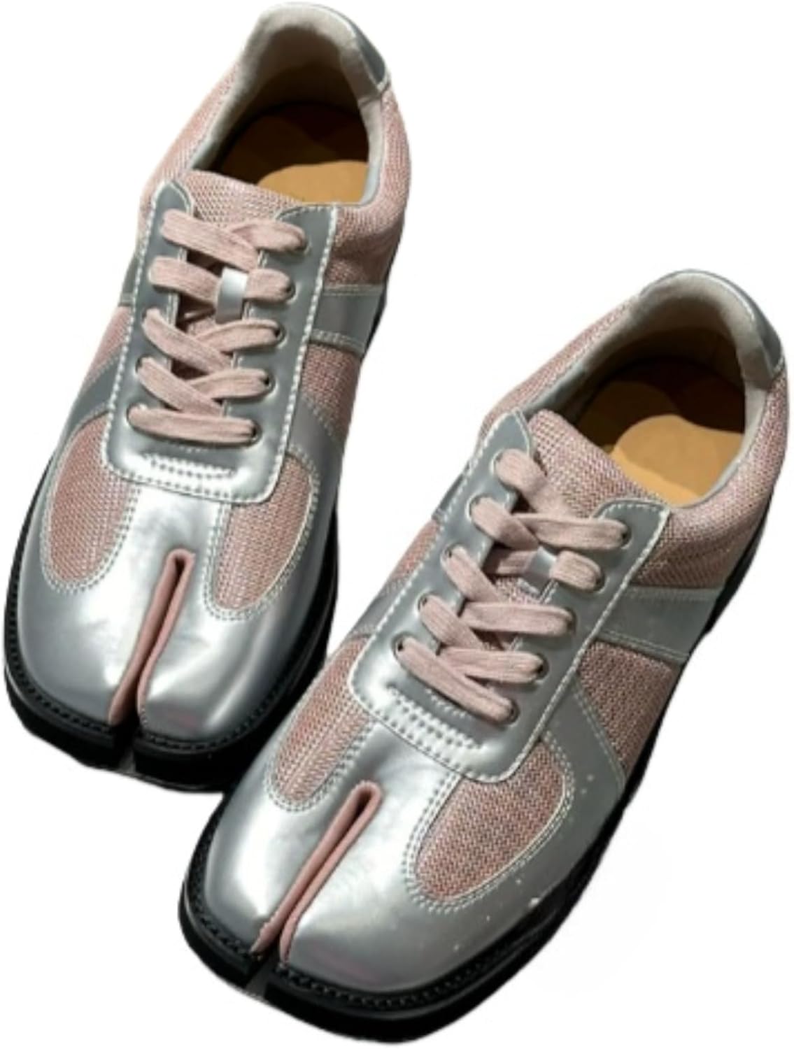 

Кроссовки ZQW Tabi для женщин и мужчин, армейские кроссовки с разделенным носком, сетчатые, легкие, дышащие, удобные, в ретро-спортивном стиле, повседневная обувь, розовый