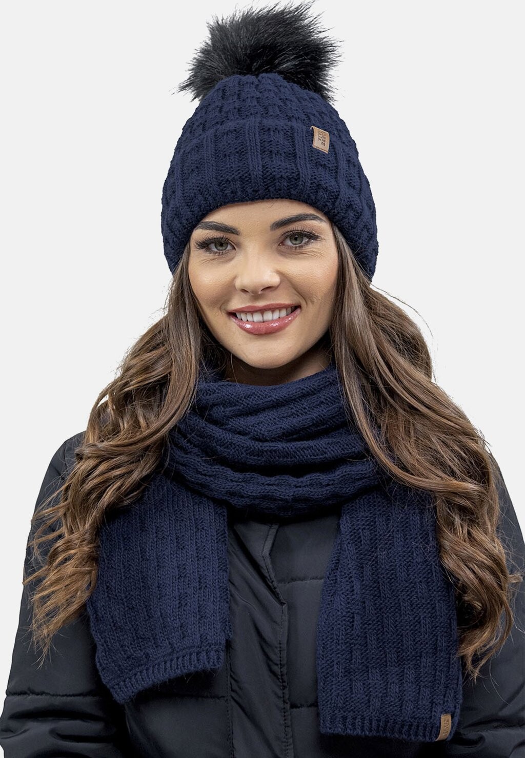 

Шарф 7015 Комплект Шапка И Шарф Vivisence, цвет dark blue